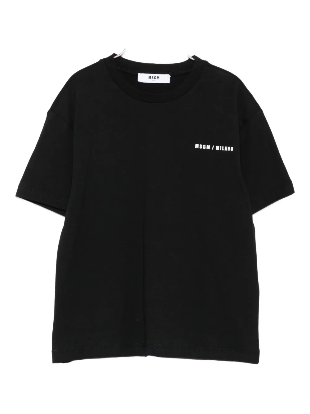 MSGM Kids logo-print cotton T-shirt Zwart