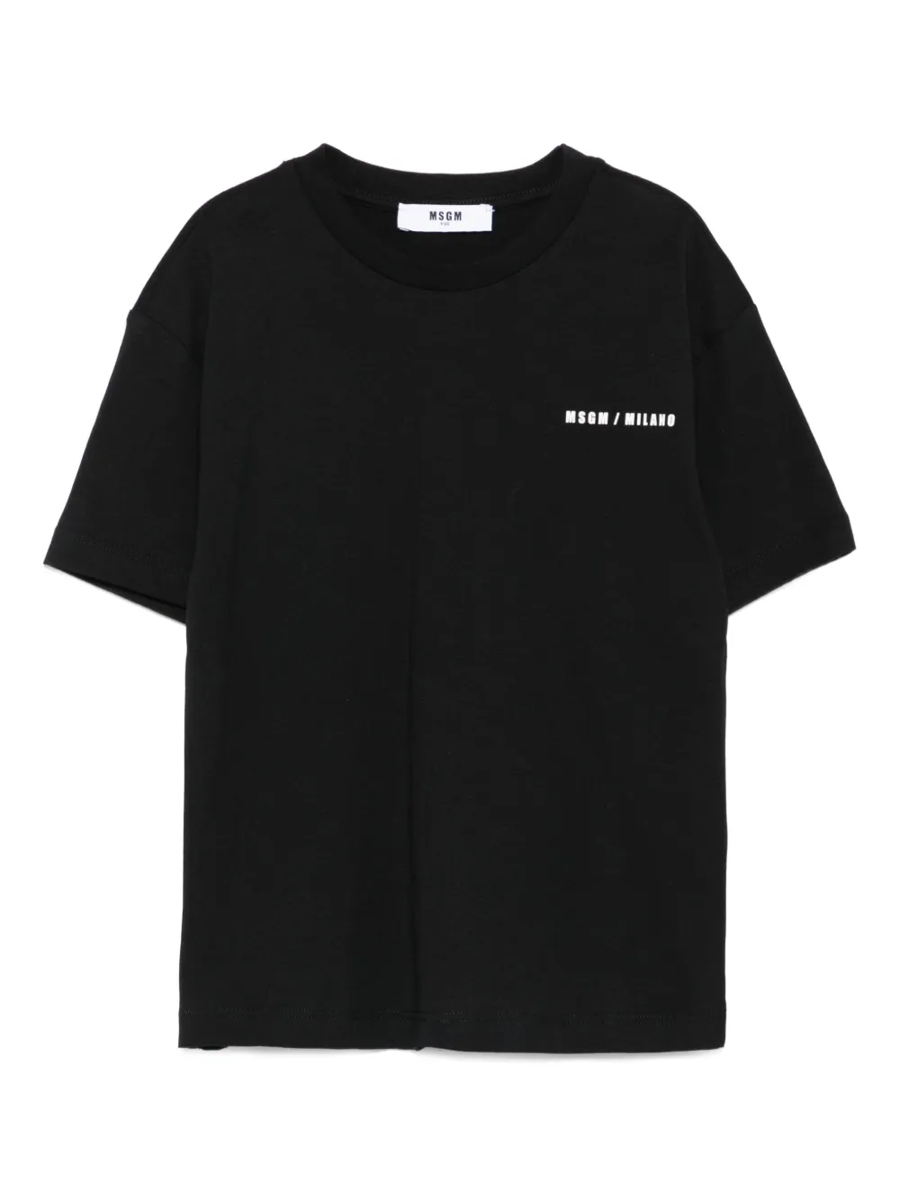 MSGM Kids Katoenen T-shirt met logoprint Zwart