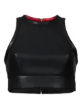 Lika zip-fastening cropped tank top - Black