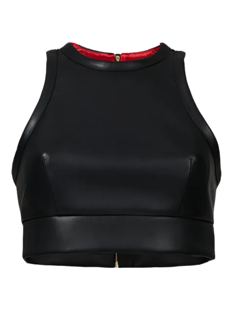Lika zip-fastening cropped tank top