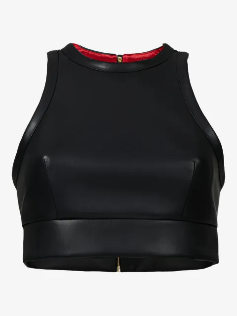 Lika zip-fastening cropped tank top