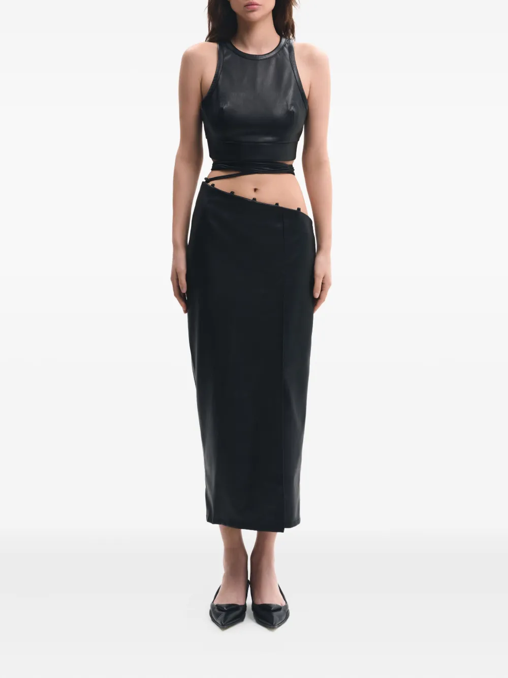 Lika zip-fastening cropped tank top | Vests & Tank Tops | Image 2
