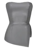 Lika lace-up asymmetrical corset top - Grey