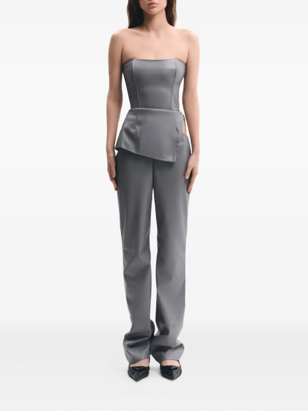 Lika lace-up asymmetrical corset top | Vests & Tank Tops | Image 2