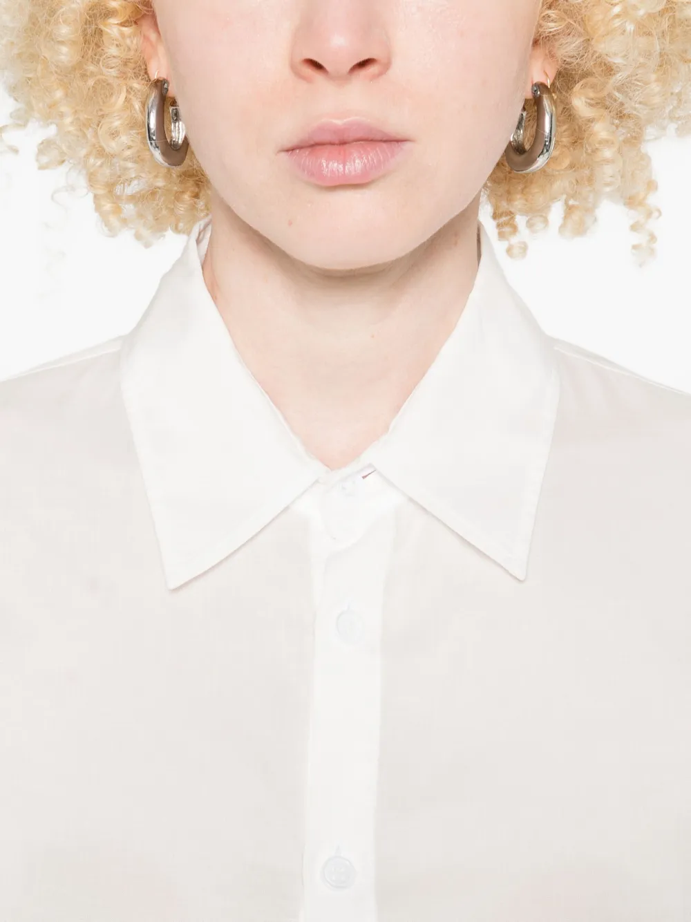 Yohji Yamamoto Flared Button-fastening Shirt In White
