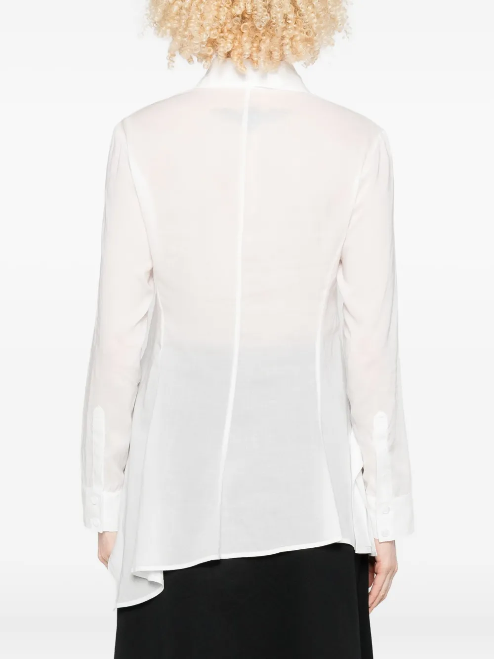 Yohji Yamamoto Flared Button-fastening Shirt In White