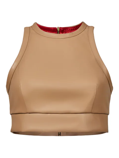 Lika zip-fastening cropped tank top