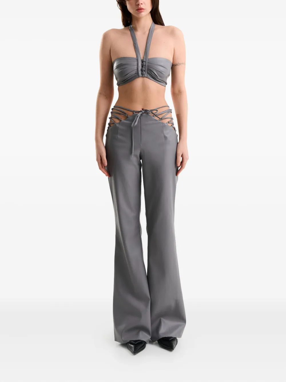 Lika buttoned halterneck top | Blouses | Image 2