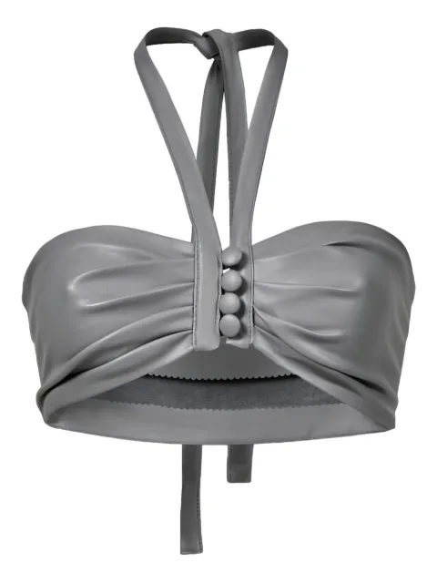 Lika buttoned halterneck top