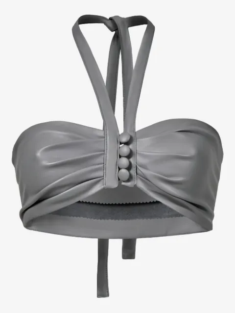 Lika buttoned halterneck top