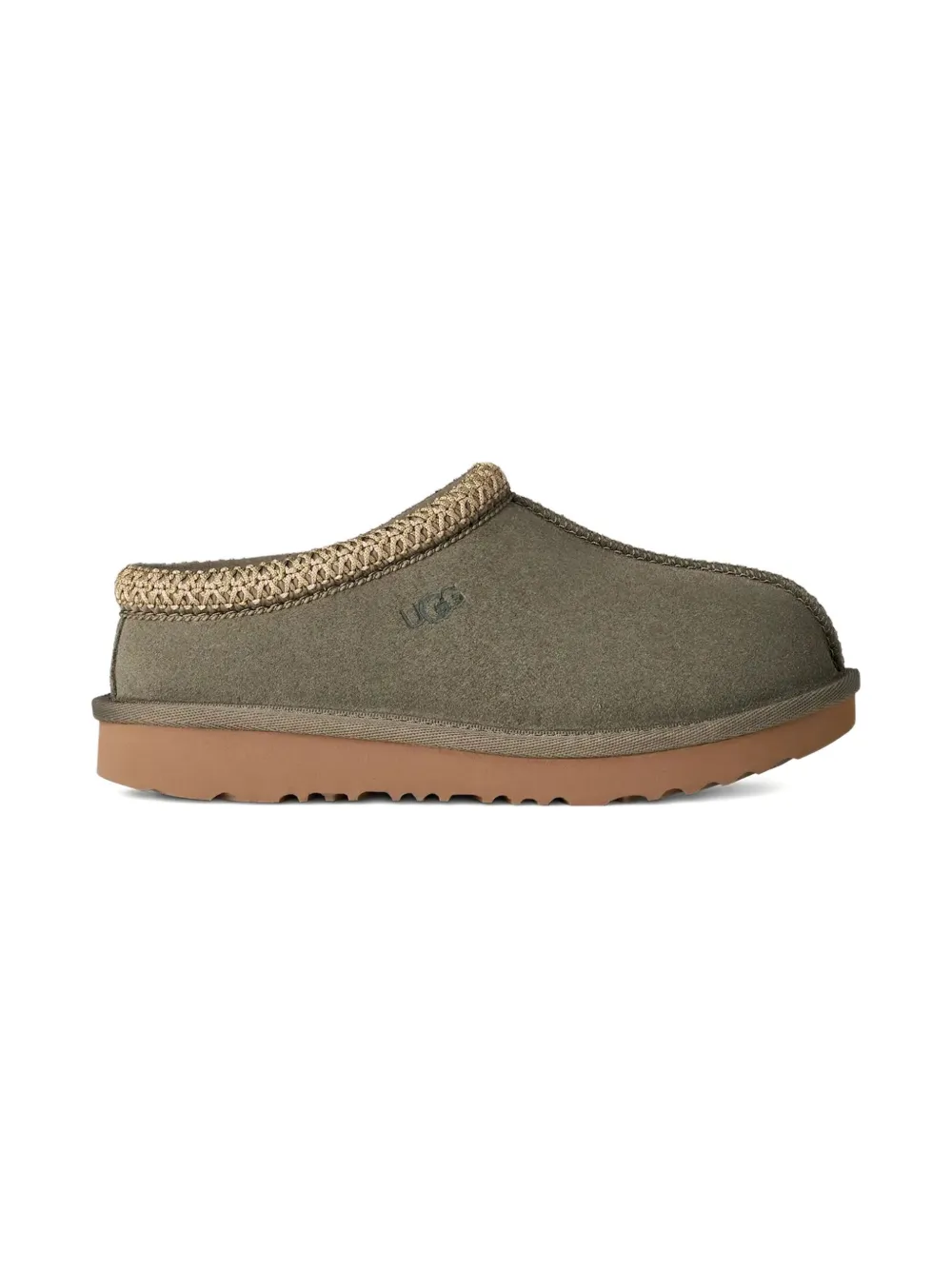 UGG Kids Tasman II braided-trim slippers - Groen