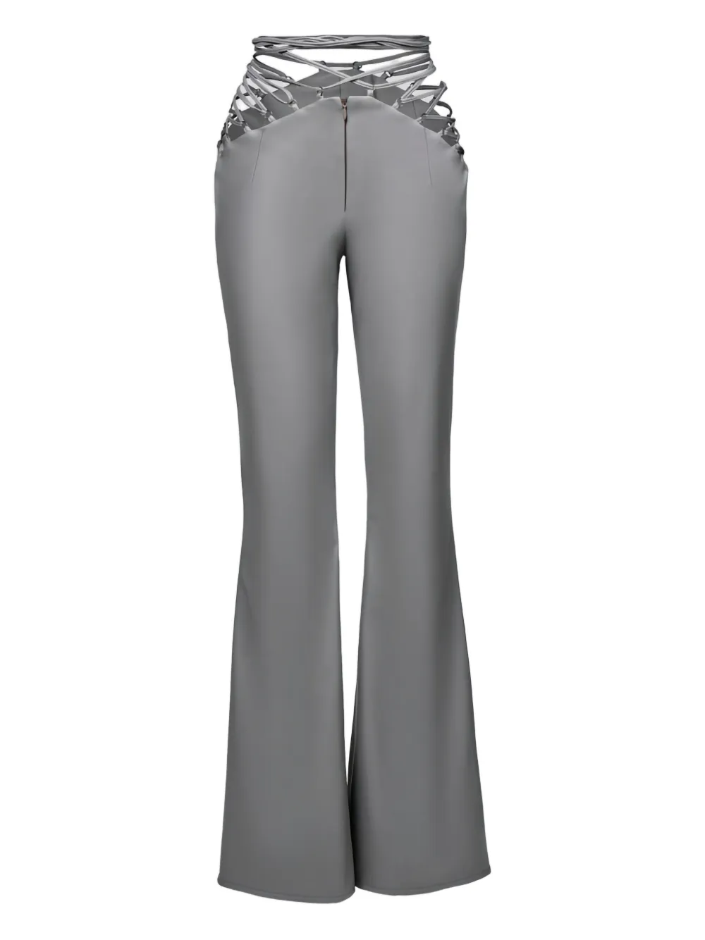 Lika lace-up flared trousers | Grey | Image 1