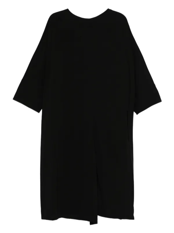 Yohji Yamamoto short-sleeve boat-neck Mini Dress | Black | FARFETCH Yohji Yamamoto short-sleeve boat-neck Mini Dress | Black | FARFETCH