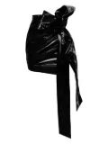 Lika bow-detail draped mini skirt - Black