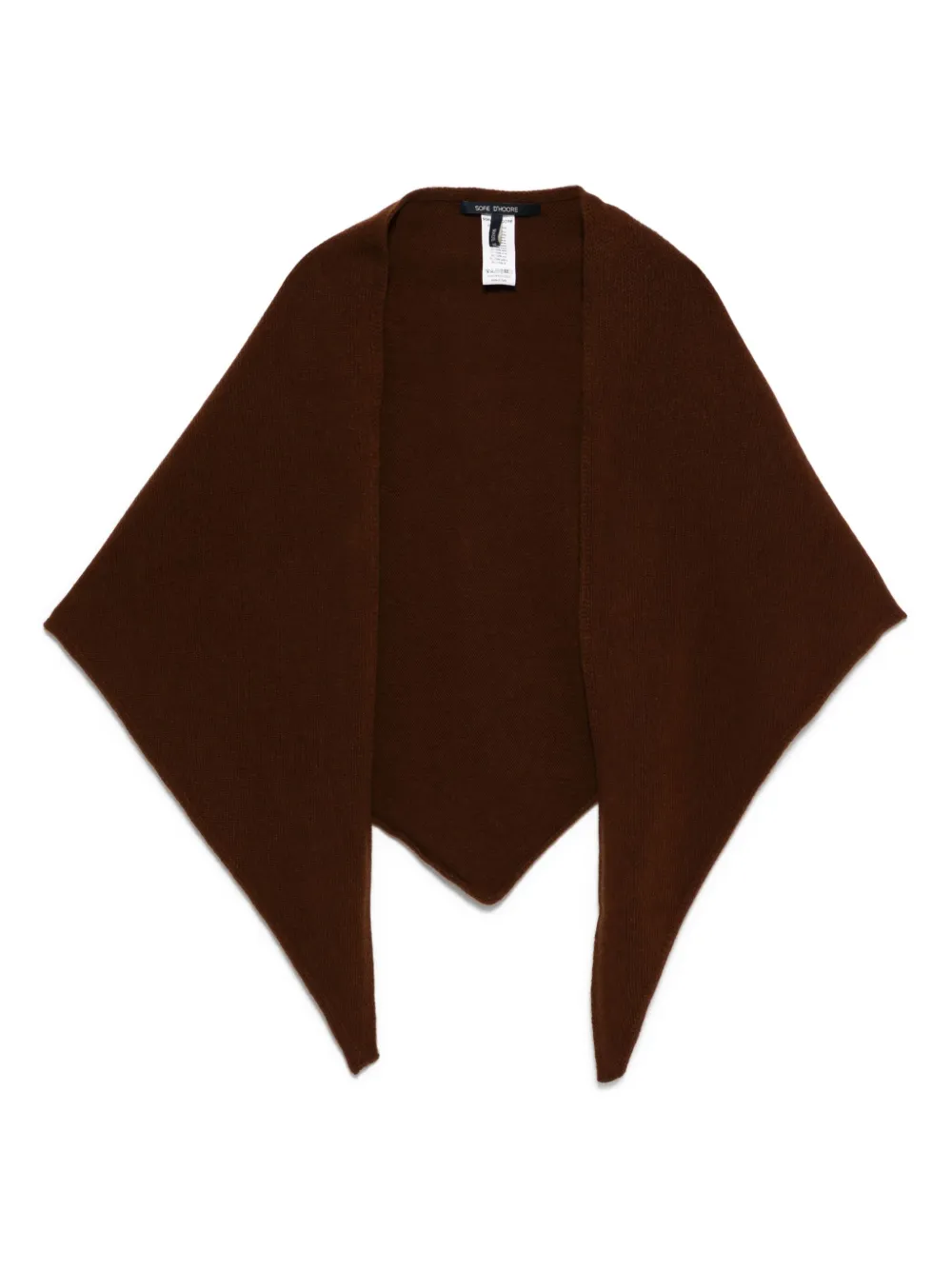 Sofie D'hoore Marc triangular wool scarf Bruin
