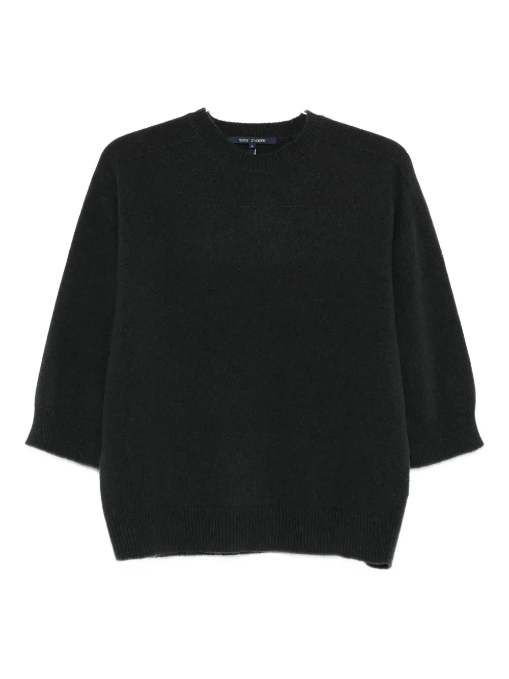 Sofie D'hoore Mouse Round-neck Half-sleeve Top In Black