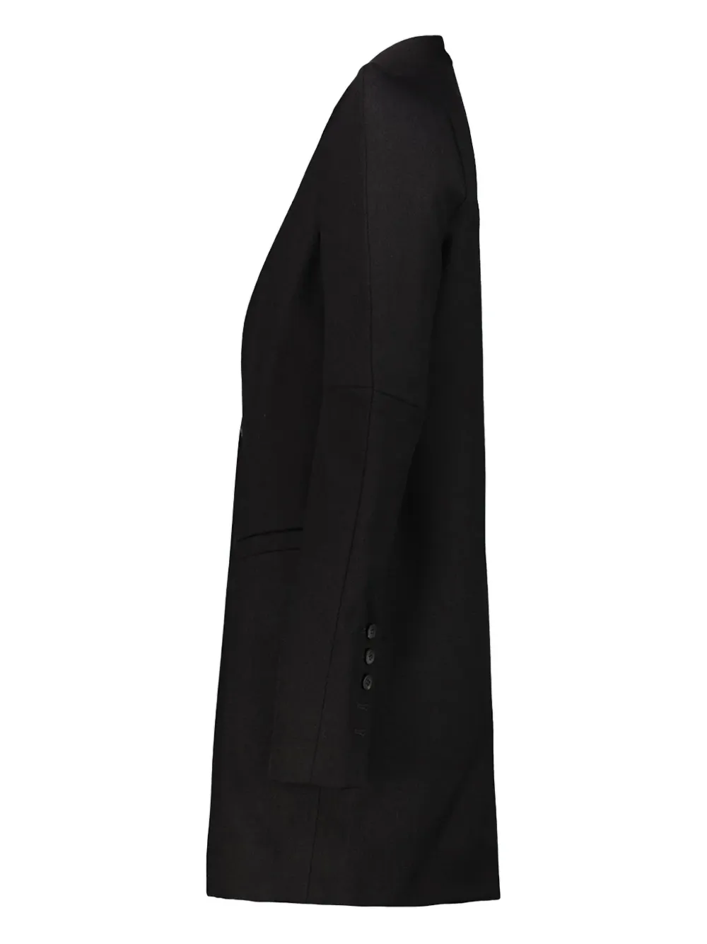 Rick Owens Puffed-shoulder Two-button Jacket In Black