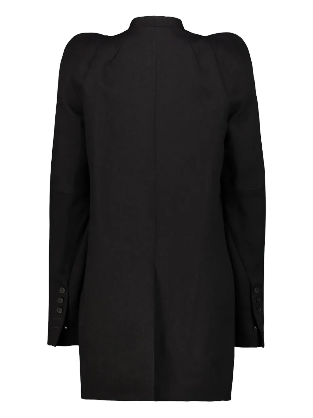 Rick Owens Puffed-shoulder Two-button Jacket In Black