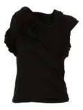 Rick Owens draped-shoulder top - Black