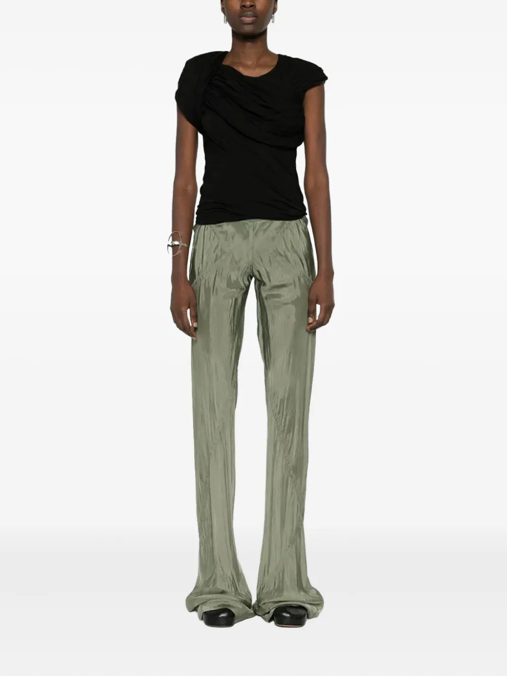 Rick Owens Top met gedrapeerde schouders - Zwart