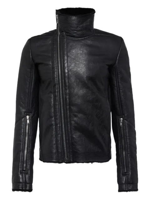 Rick Owens asymmetric-zip shearling jacket