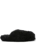 Rick Owens fluffy shearling slides - Black