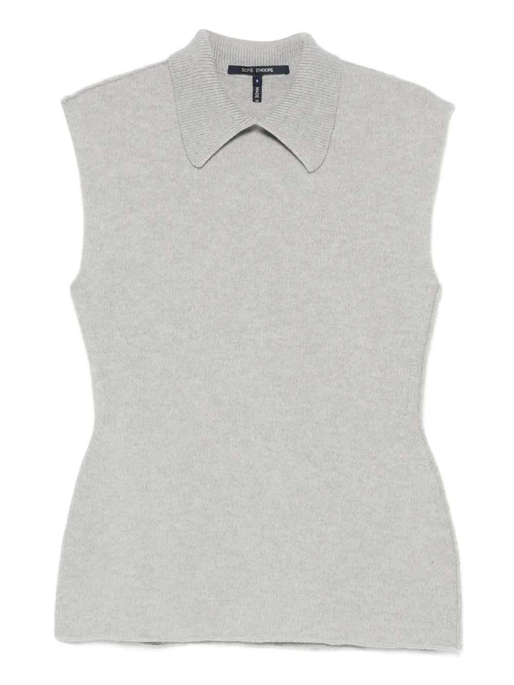 May sleeveless collared top