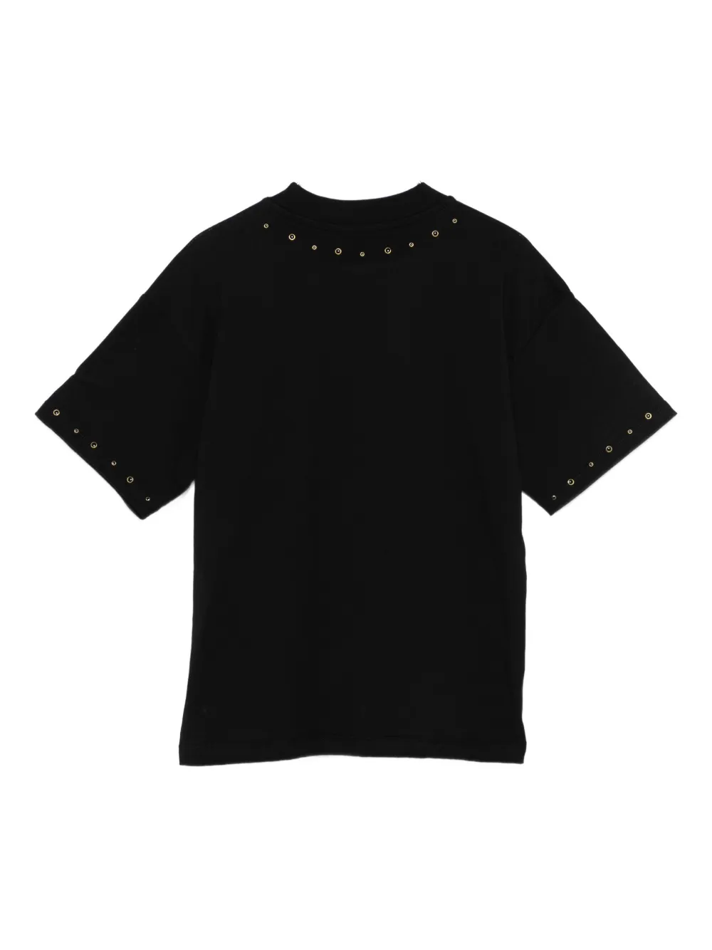 MSGM Kids eyelet-embellished cotton T-shirt Zwart