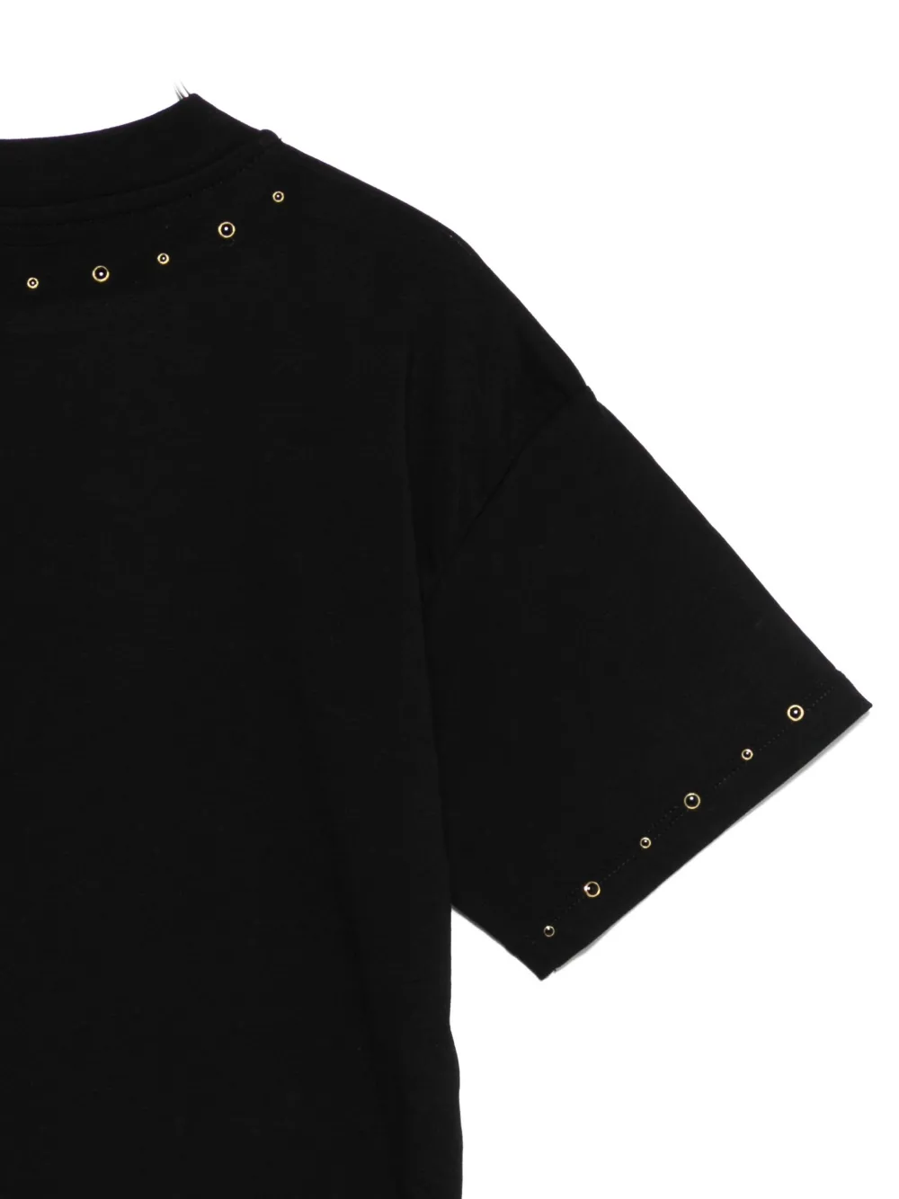MSGM Kids eyelet-embellished cotton T-shirt Zwart