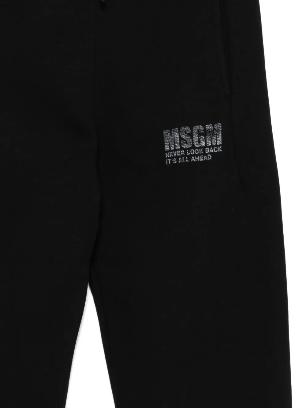 MSGM Kids Broek met logoprint Zwart