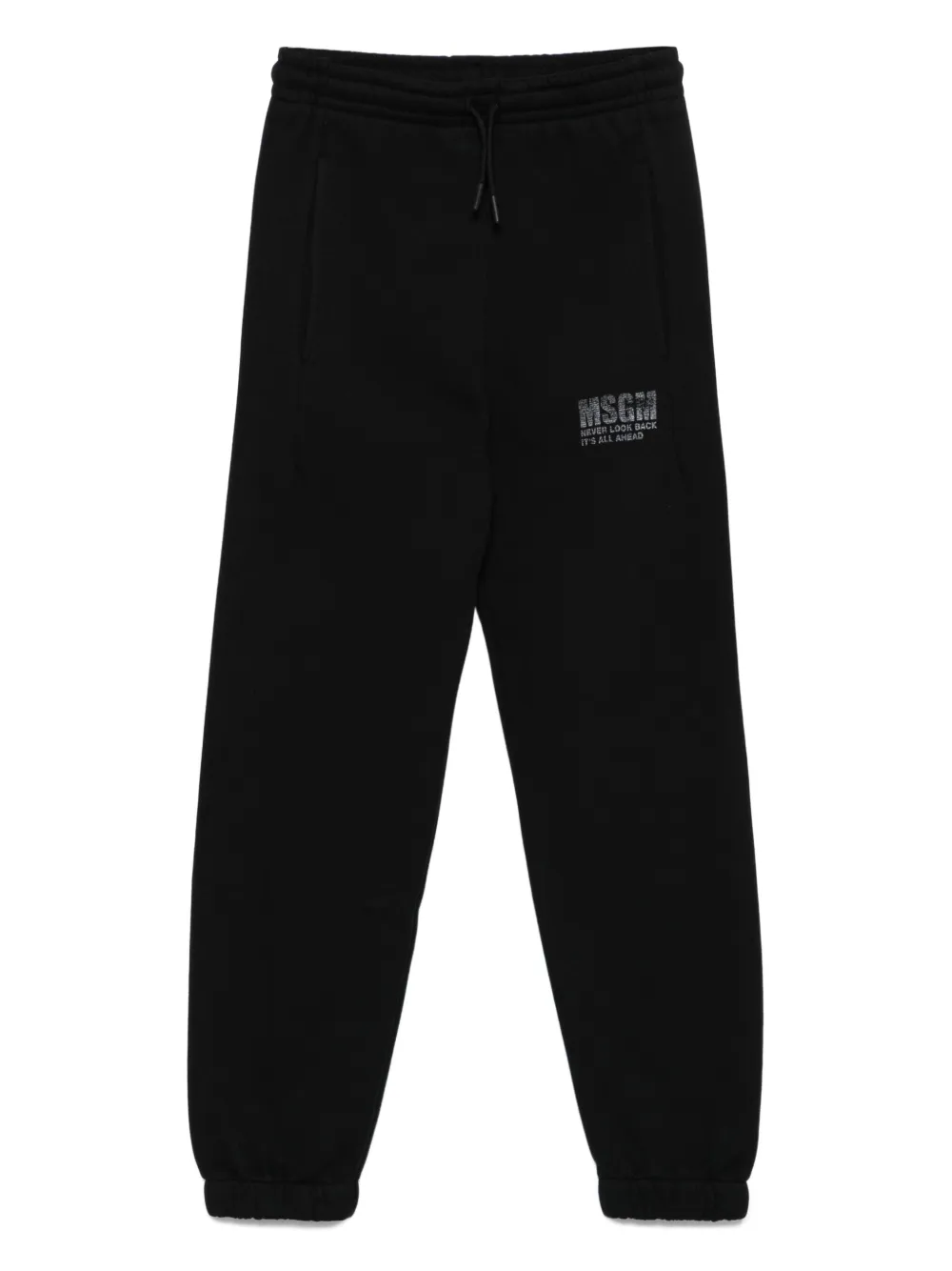 MSGM Kids logo-print casual trousers Zwart