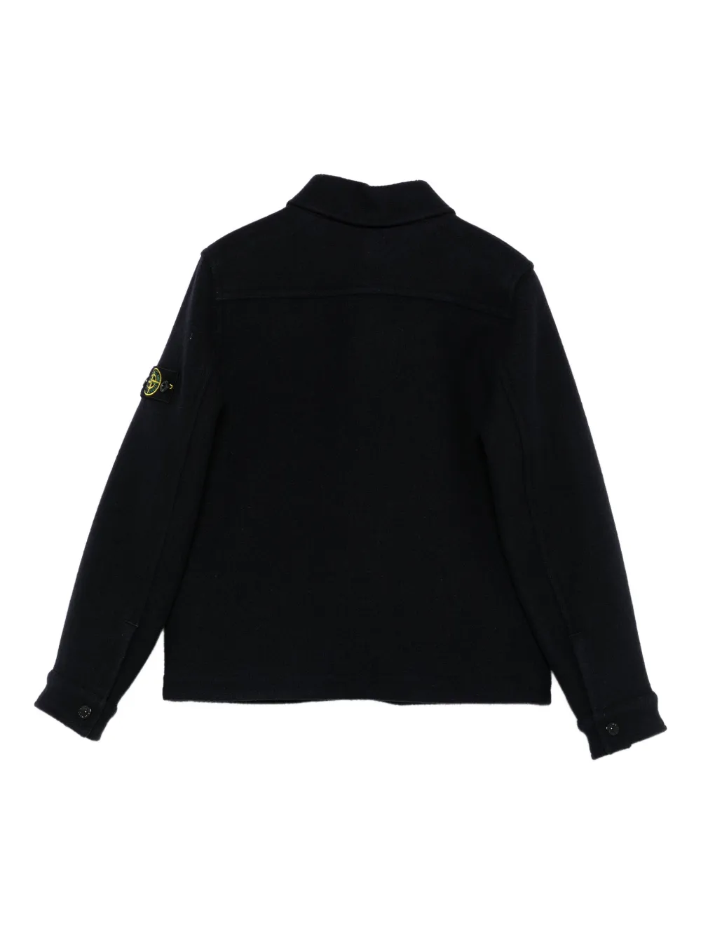 Stone Island Junior patch-pocket zip-front jacket Blauw