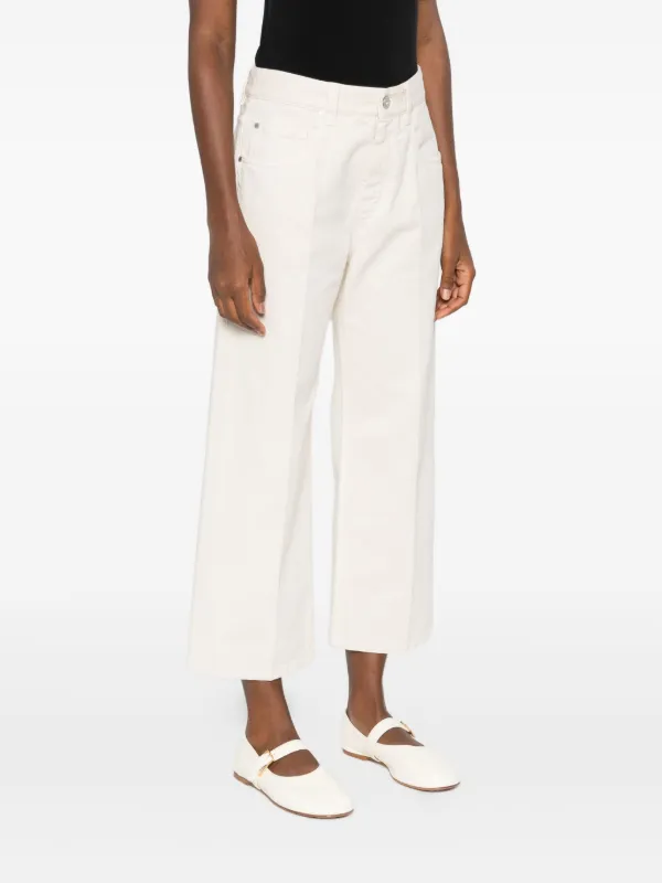 BRUNELLO CUCINELLI アイボリー カジュアルパンツ 高級綿素材 Brunello Cucinelli コットンパンツ | ニュートラル | FARFETCH JP
