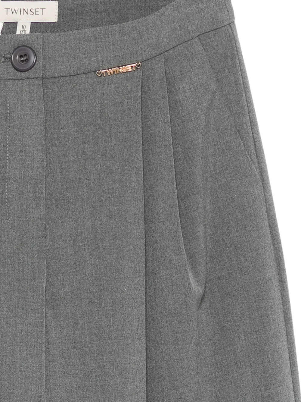 TWINSET Kids pleated trousers Grijs