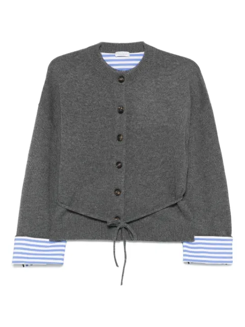 Brunello Cucinelli button-fastening tie-waist cardigan