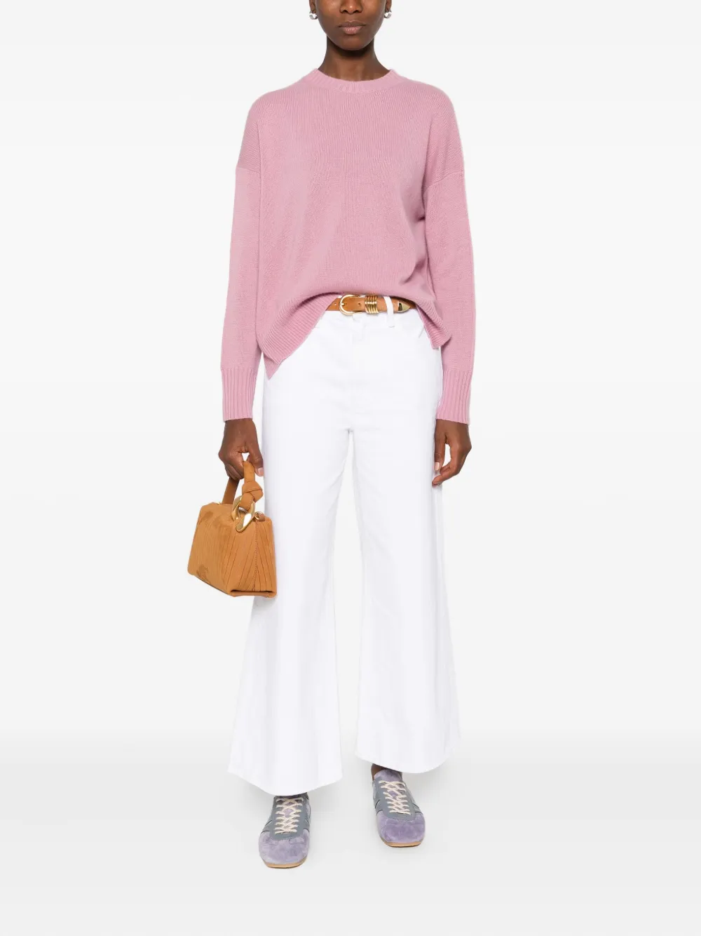 Allude round-neck cashmere sweater Roze