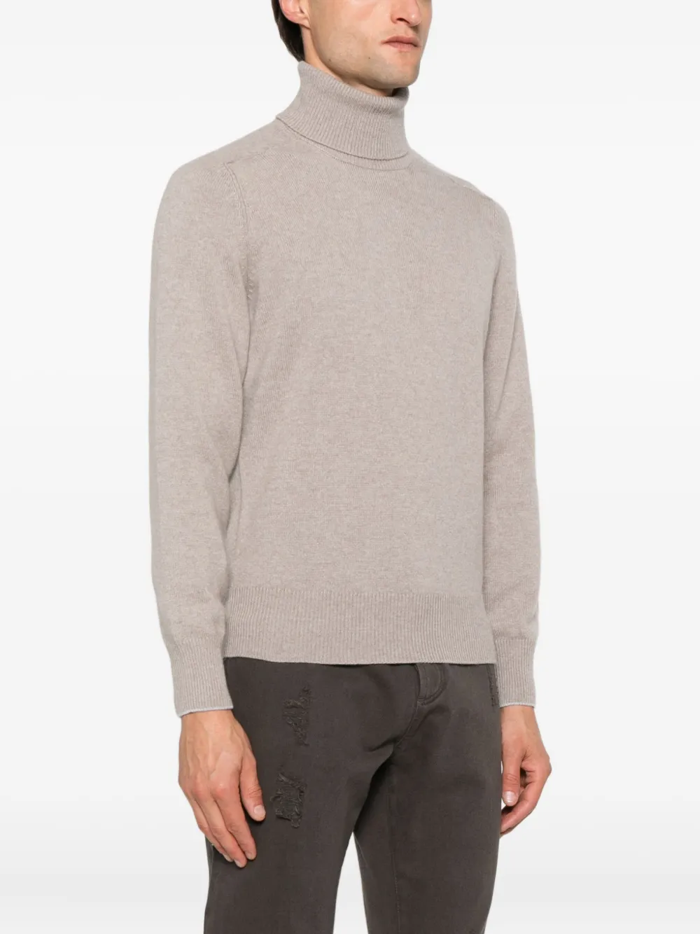 Brunello Cucinelli turtleneck cashmere sweater Beige