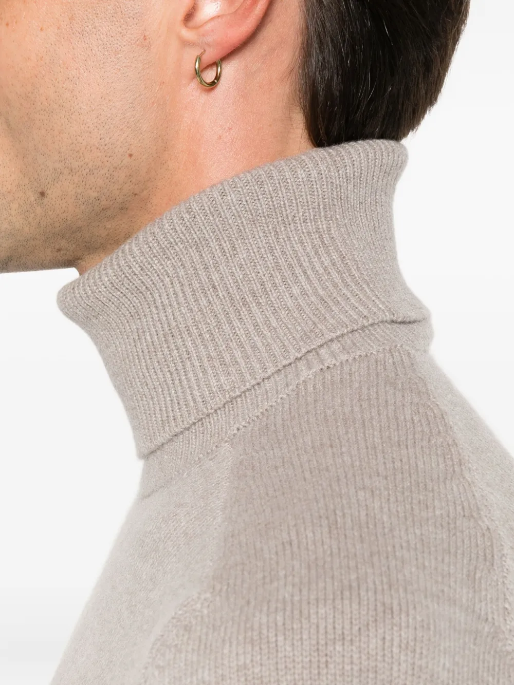 Brunello Cucinelli turtleneck cashmere sweater Beige