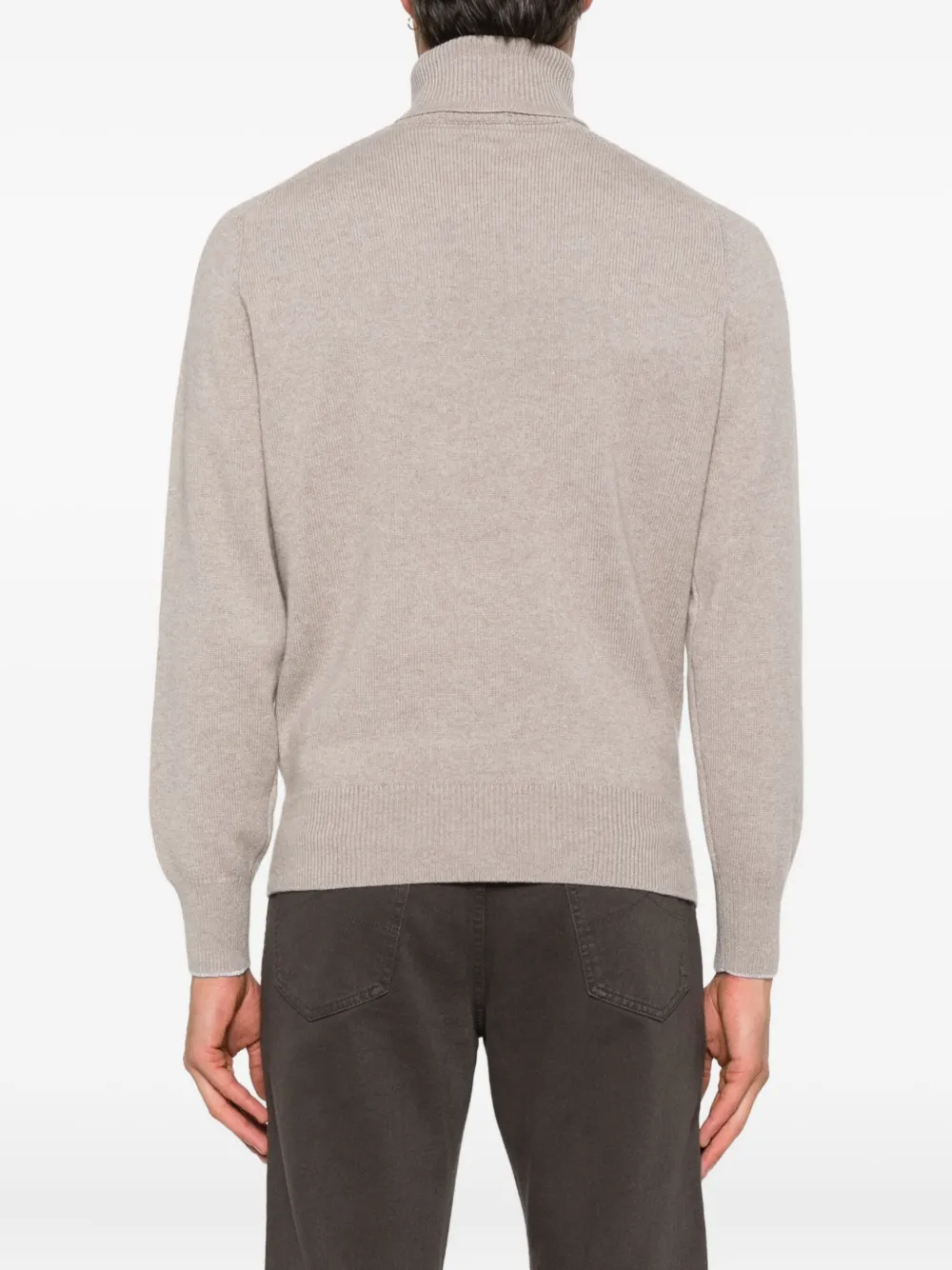 Brunello Cucinelli turtleneck cashmere sweater Beige