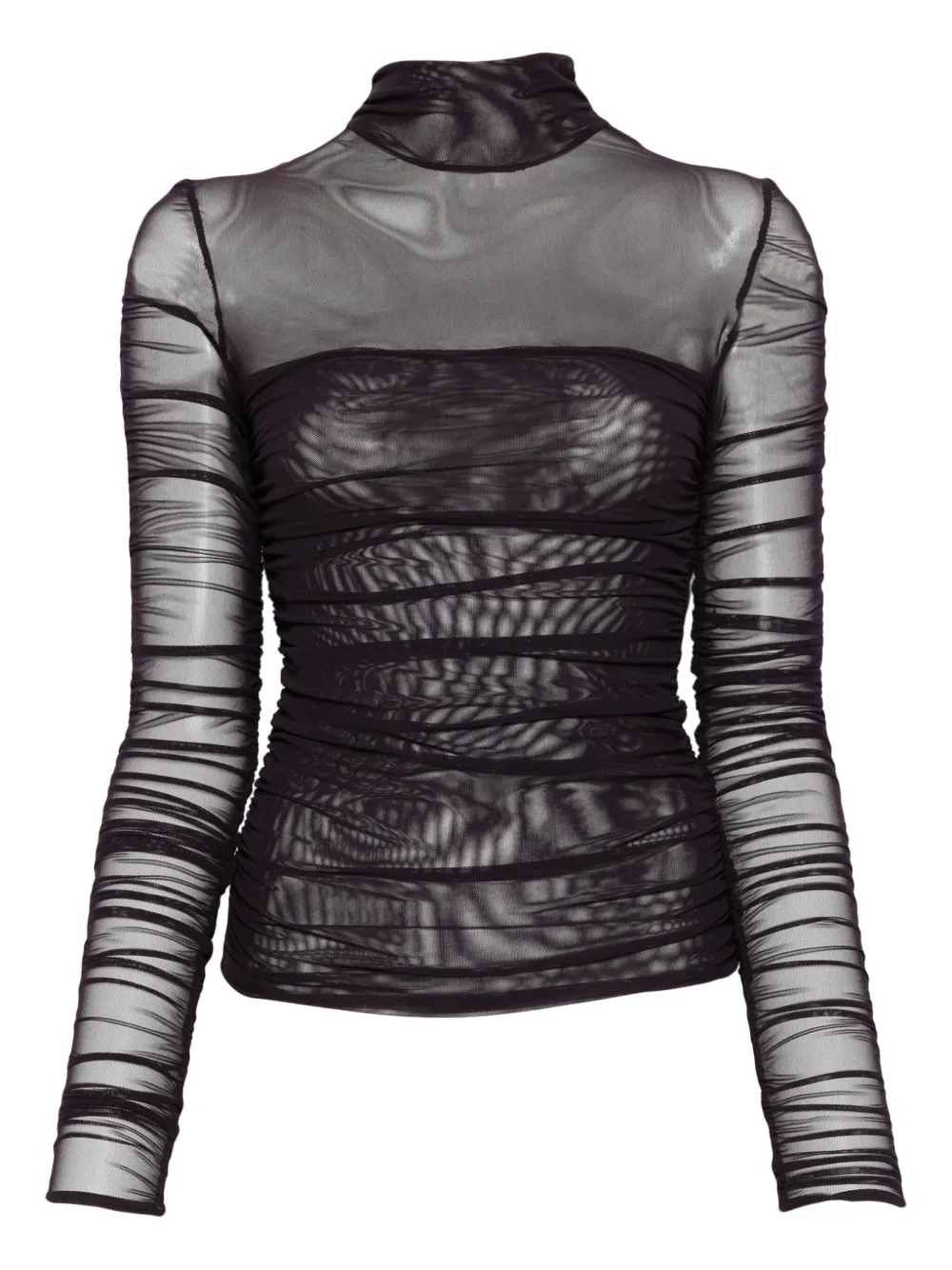 mesh high-neck top