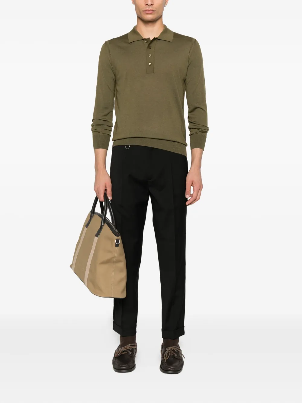Paolo Pecora virgin wool polo shirt - Groen