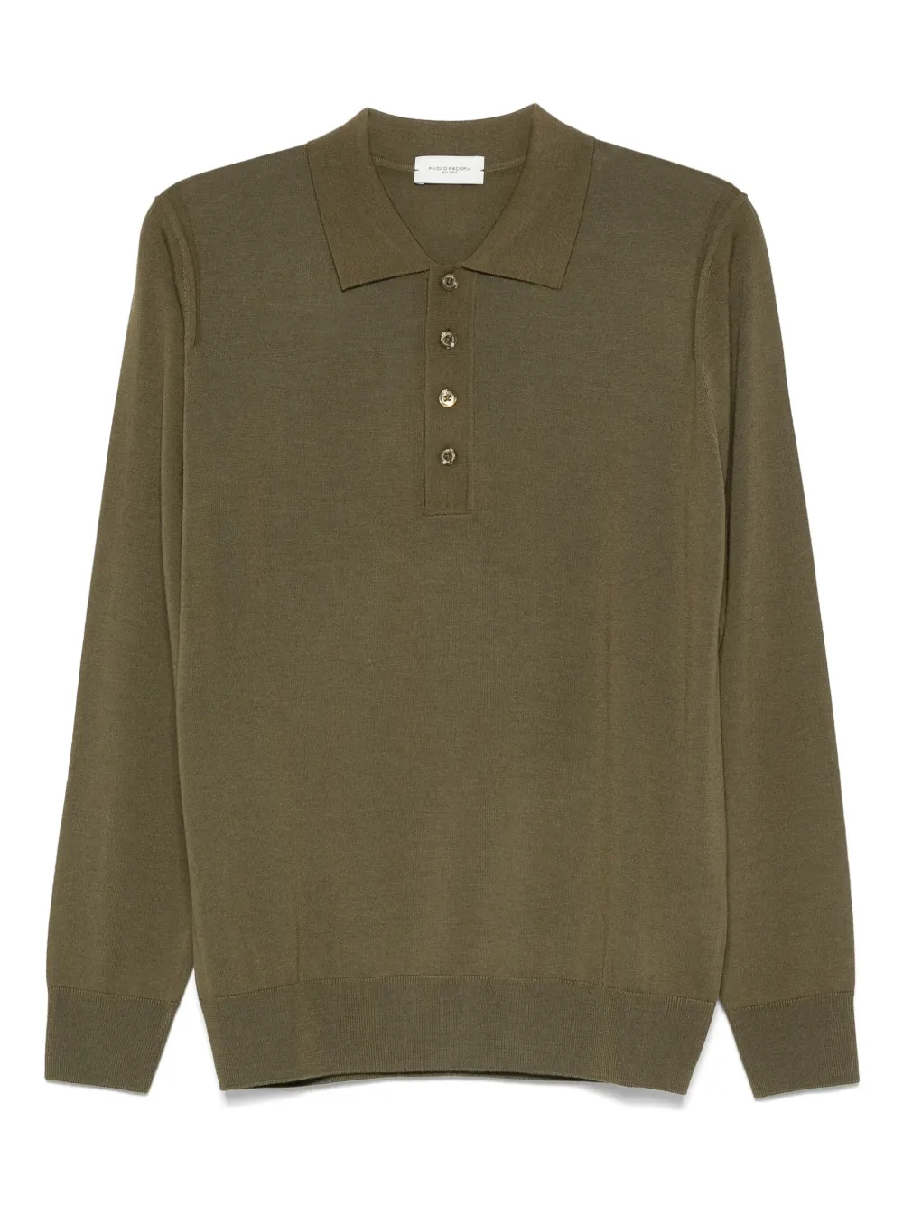 Paolo Pecora virgin wool polo shirt Groen