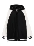 Balmain Kids hooded two-tone jacket - Blue