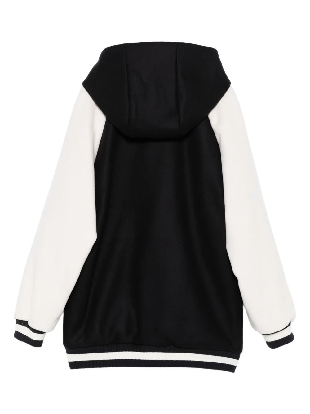 Balmain Kids hooded two-tone jacket Blauw