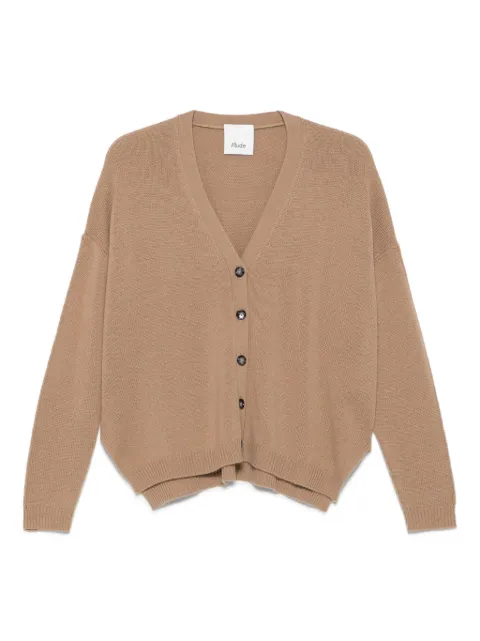 Allude button-front cashmere cardigan