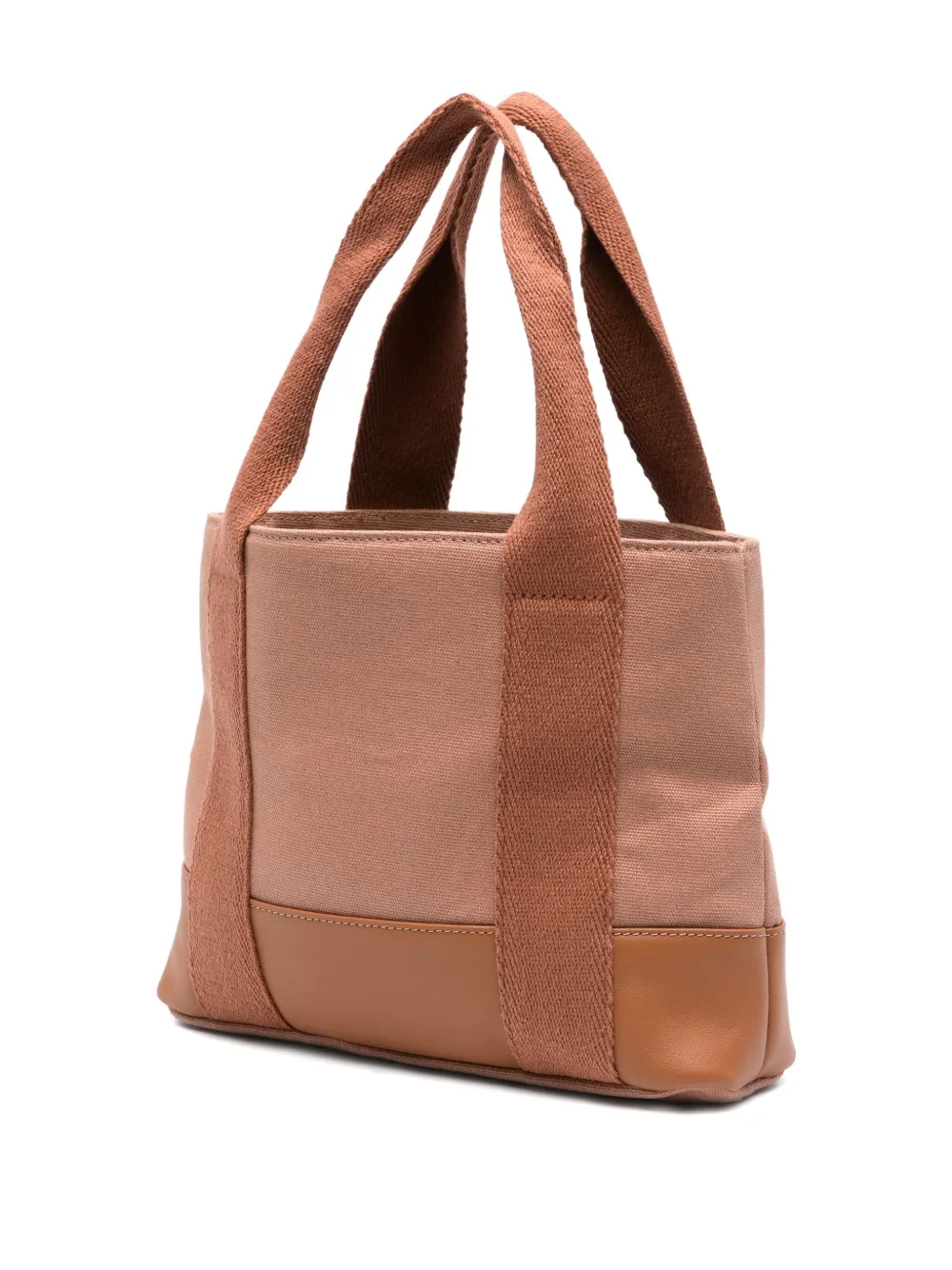 Chloé Kids logo-print cotton tote bag Bruin