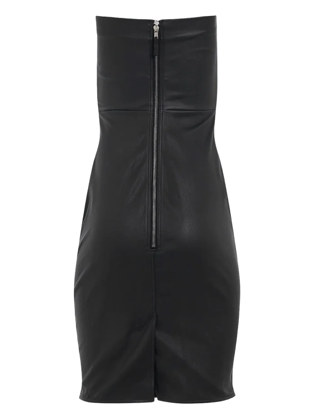 Rick Owens Leren strapless mini-jurk Zwart
