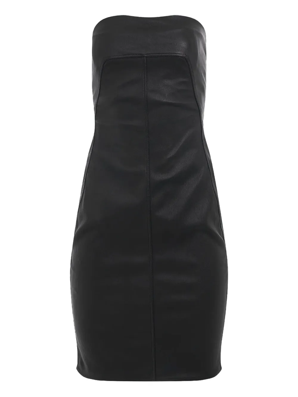 Rick Owens strapless leather mini dress | Black | Image 1
