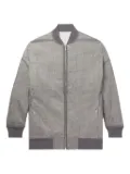 Rick Owens grid-pattern bomber jacket - Grey