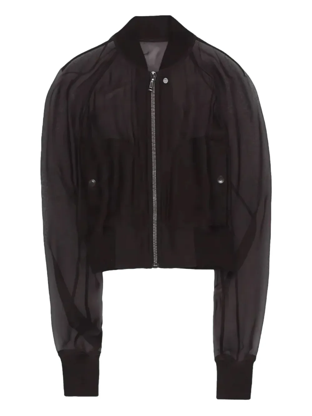 Rick Owens Zip-up Bomber Jacket In Black